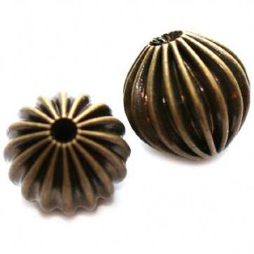 dekorativne perle 10 mm, antik, 1 kos