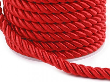 prepletena vrvica, 7 mm, rdeča b., 1 m