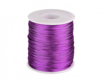 Vrvica iz satena, "violet" barve, debeline 1 mm, dolžina cca 90m, 1 kos