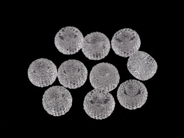 akrilne perle z veliko luknjo 8x12 mm, transparent, 1 kos