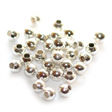 kovinske perle 2 mm, srebrne barve, 500 kos