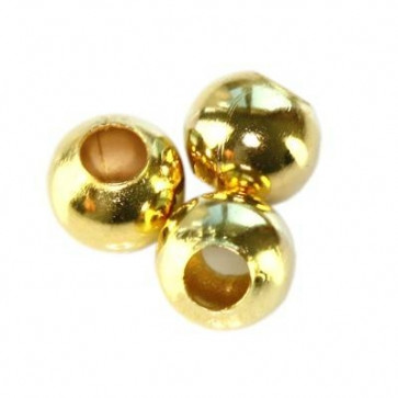 kovinske perle 6 mm, zlate barve, 100 kos
