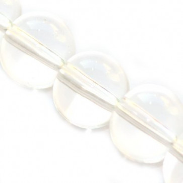 steklene perle 8 mm, prozorne, 1 niz - 32 cm