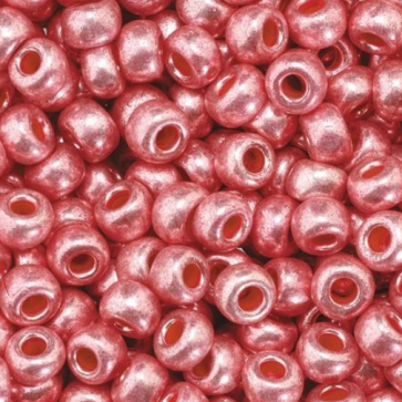 EFCO steklene perle 3,5 mm, svetlo rožnate, kovinske barve, 17 g