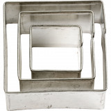 kovinski izrezovalnik, kvadrat, cca. 20-40 mm, 1 komplet (3 kosi)