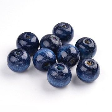 lesene perle 13~14 mm, okrogle, t. modre, 50 g