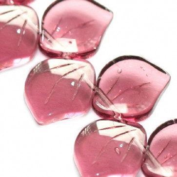 steklene perle - list 14 mm, vijola, 1 kos