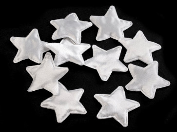 zvezda dekorativna, 3 cm, bela, 1 kos