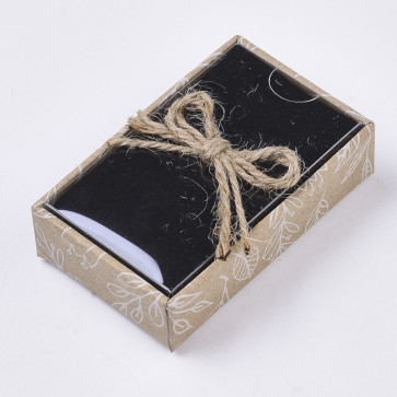 darilna embalaža za nakit, 8x5x2.3 cm, rjava, 1 kos