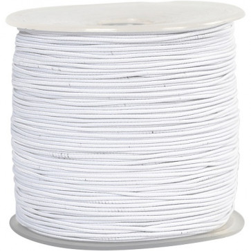 elastična vrvica 2 mm, bela, 1 m