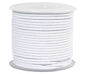 elastična vrvica, 2 mm, bela, 1 m
