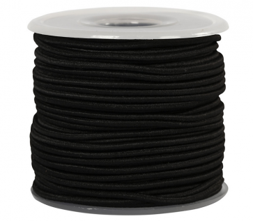 elastična vrvica, 2 mm, črna, 1 m