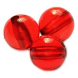 plastične perle, okrogle 8 mm, rdeče, 50 gr