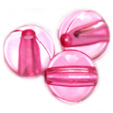 plastične perle, okrogle 10 mm, roza, 50 gr