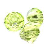 plastične perle, bikoni 10 mm, zeleni, 50 gr