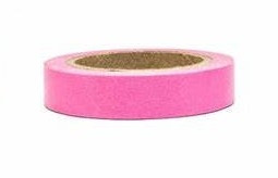 Washi tape - dekorativni lepilni trak - t. roza, širina: 1 cm, dolžina: 10 m, 1 kos