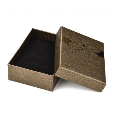 darilna embalaža - škatla za nakit 9x7cm, rjava, 1 kos