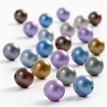 plastične perle okrogle, 8 mm, mix, 50 gr