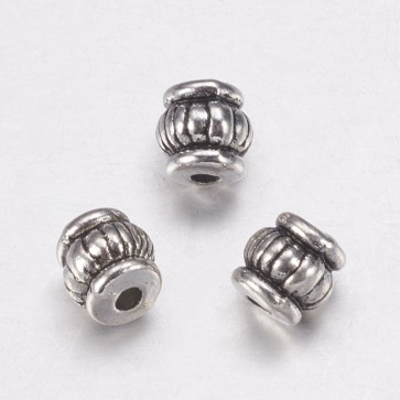 kovinske perle Tibetanski slog, brez niklja, dekorativne, 5x5x5 mm, velikost luknje 1.5 mm, 10 kos