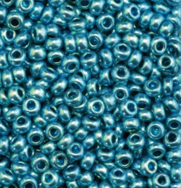 EFCO steklene perle 2,6 mm, turkizne, kovinske barve, 17 g