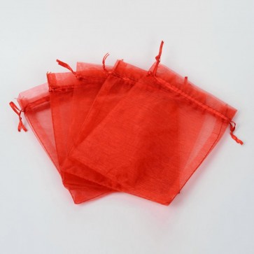 organza vrečke 13x18 cm, rdeča, 1 kos