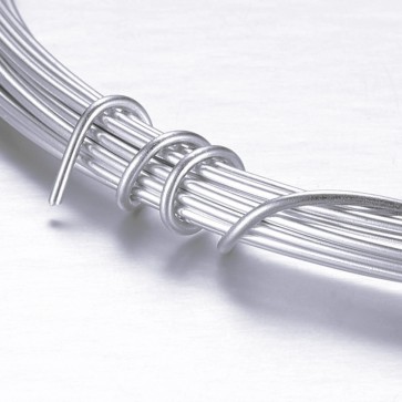 aluminijasta žica za oblikovanje, 0,8 mm, silver, dolžina: 10 m