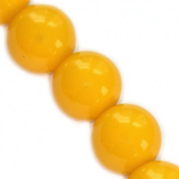 steklene perle 10 mm obložene, rumene, 1 niz-80 cm