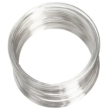 spominska žica - premer kroga: 6 cm, debelina žice: 0,8 mm, 10 krogov