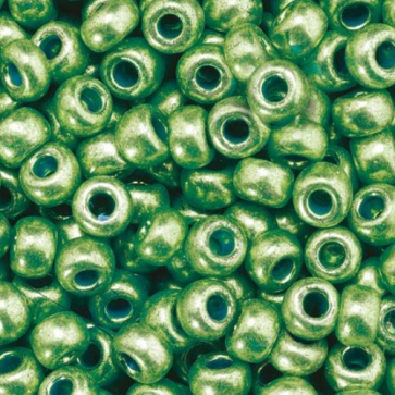 EFCO steklene perle 3,5 mm, zelene, kovinske barve, 17 g