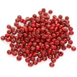 lesene perle, okrogle 3x4 mm, temno rdeče, 50 gr