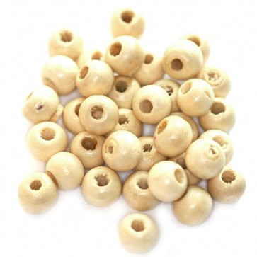 lesene perle, okrogle 7x8 mm, beige, 50 gr