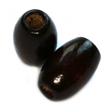lesene perle, ovalne 12x8 mm, črne, 50 gr