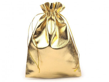 vrečka svetleča 16.5x23 cm, metallic gold, 1 kos