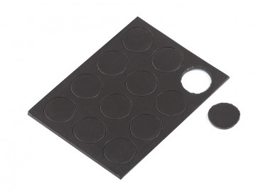 magnet - samolepilni - okrogel, premer magneta: 13 mm, 1 pola (12 kos)