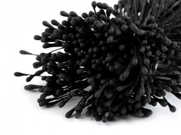 prašniki za rože 6 cm, črne barve - mat, 10 kos