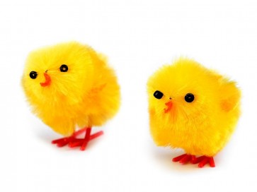 dekorativni piščanček, velikost: 2,5x4 cm, rumena b., 1 kos