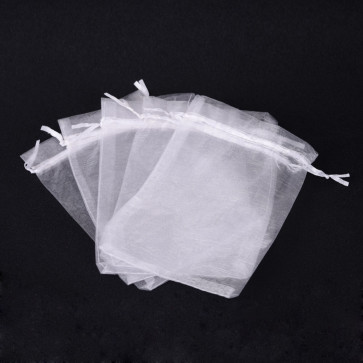 organza vrečke 15x20 cm, bele b., 1 kos