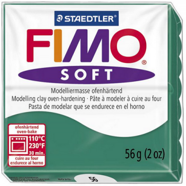 FIMO SOFT modelirna masa, smaragdna b. (56), 56 g 