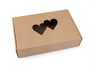 zložljiva darilna škatla 17x26x6 cm, rjave b., 1 kos