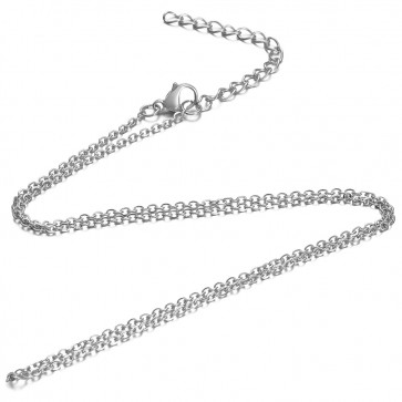 osnova za ogrlico 60 cm, nerjaveče jeklo, debelina: 1.6x0.5 mm, 1 kos
