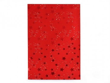 vrečka iz celofana z zvezdnim motivom,16x25 cm, rdeča b., 1 kos