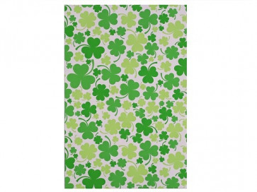 vrečka iz celofana z motivom deteljice, 16x24.5 cm, "irish green" b., 1 kos