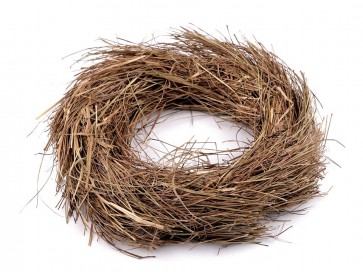osnova za venček iz posušene trave, 28 cm, naravno rjav, 1 kos