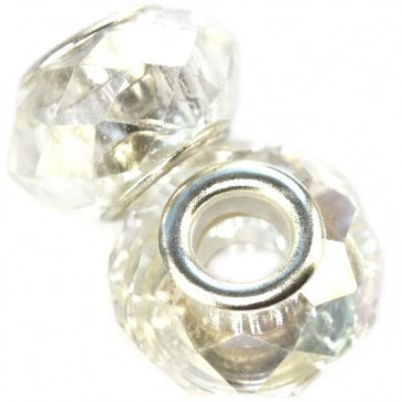 steklene perle 10x14 mm, crystal transparent, 1 kos