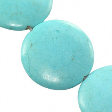perle iz sintetičnega kamna 25 mm, turkizne, 1 kos