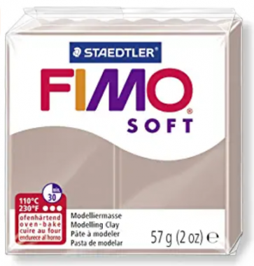 FIMO SOFT modelirna masa, rjavo-siva b. (87), 57 g 