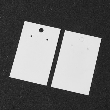 kartonček za uhane in obeske 50x80 mm, bele barve, 1 kos