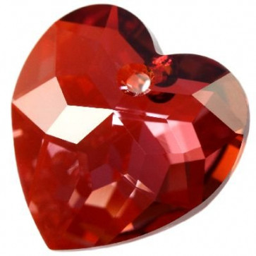 obesek Swarovski - srce 18 mm, crystal red, 1 kos