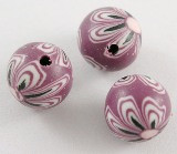 fimo perle okrogle 8 mm, vijola, ročno delo, 5 kos