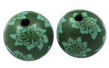 fimo perle okrogle 10 mm, zelene, ročno delo, 5 kos